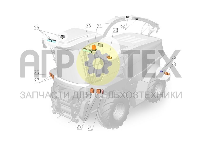 Электрооборудование (комплект монтажных частей) (1403.10.17.000Ф) (№26 на схеме)